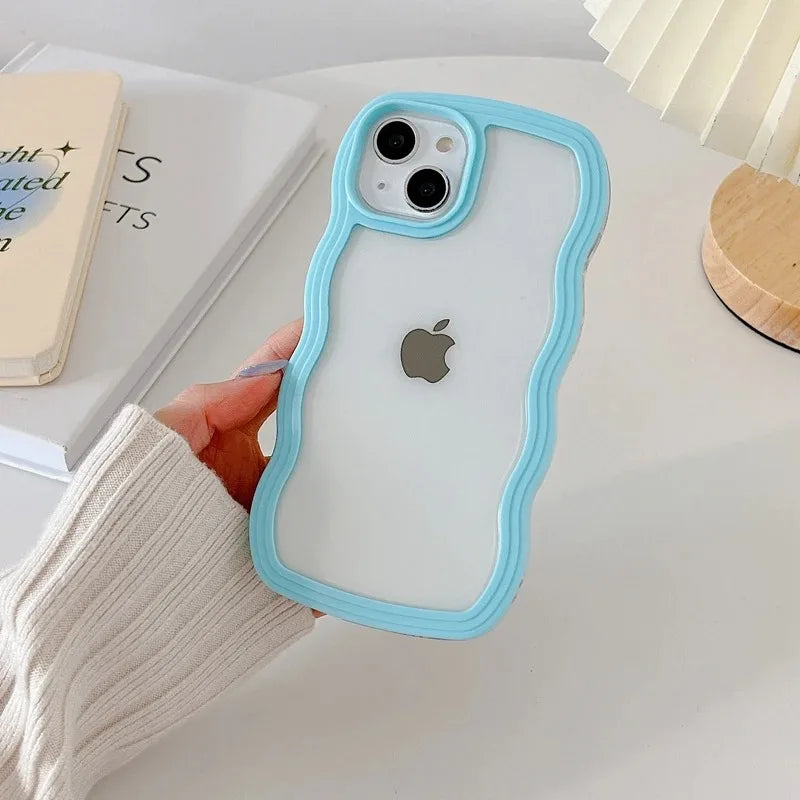 Clear Candy Wavy Lines Bumper Case