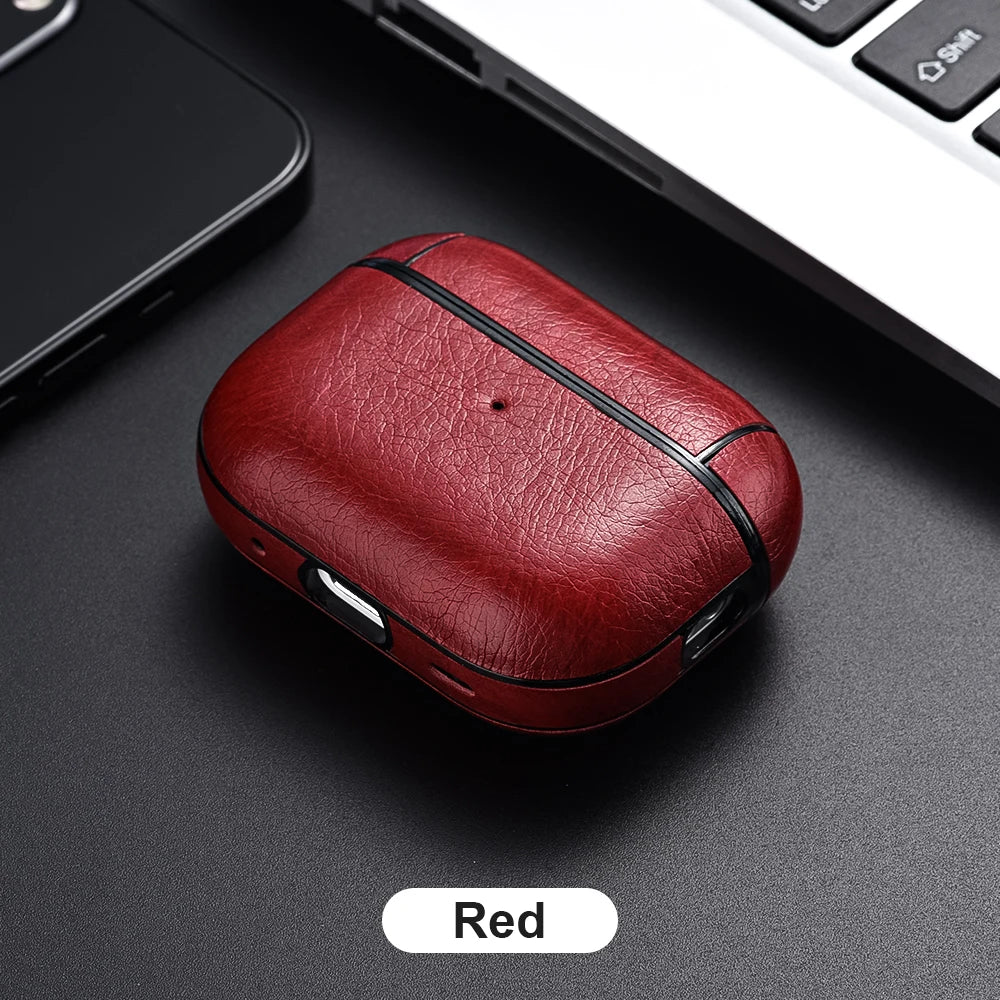 Leather AirPods Pro 2/3 Case - Premium Earphone Cover with USB-C Port