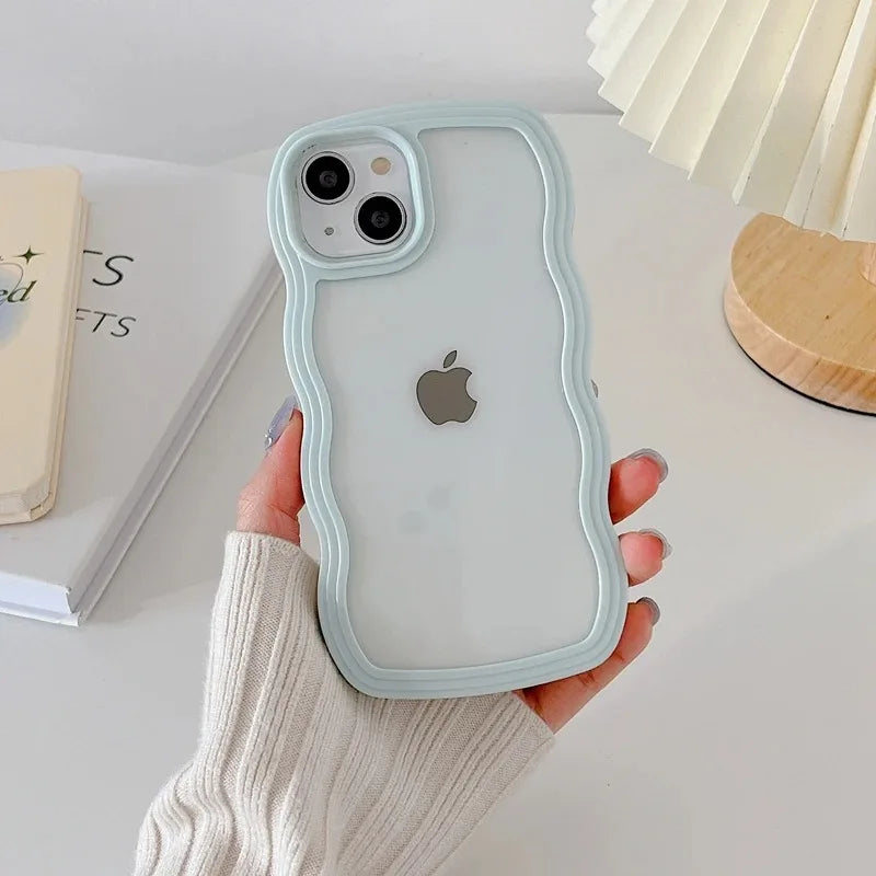 Clear Candy Wavy Lines Bumper Case