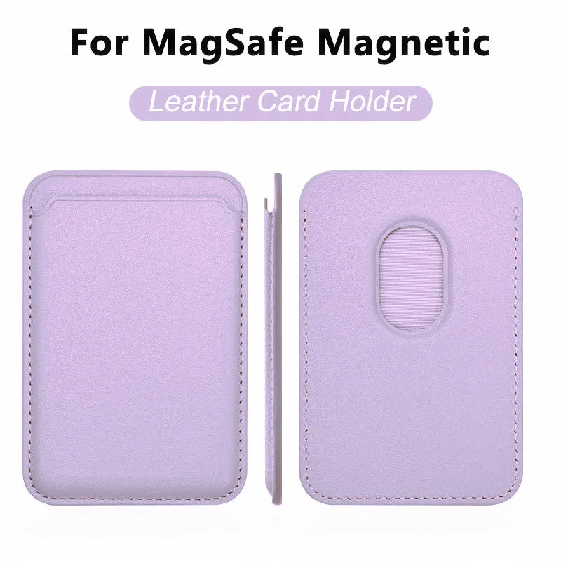 Magnetic Leather Wallet Case for iPhone 15 Pro Max/14/13 – Magsafe Card Holder & Phone Cover (6 Cards)