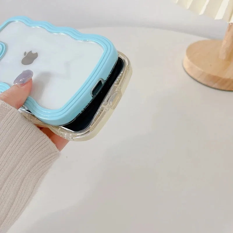 Clear Candy Wavy Lines Bumper Case