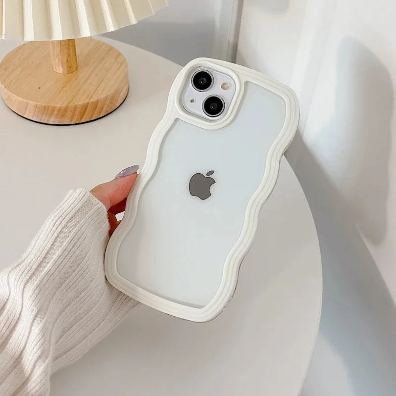 Clear Candy Wavy Lines Bumper Case