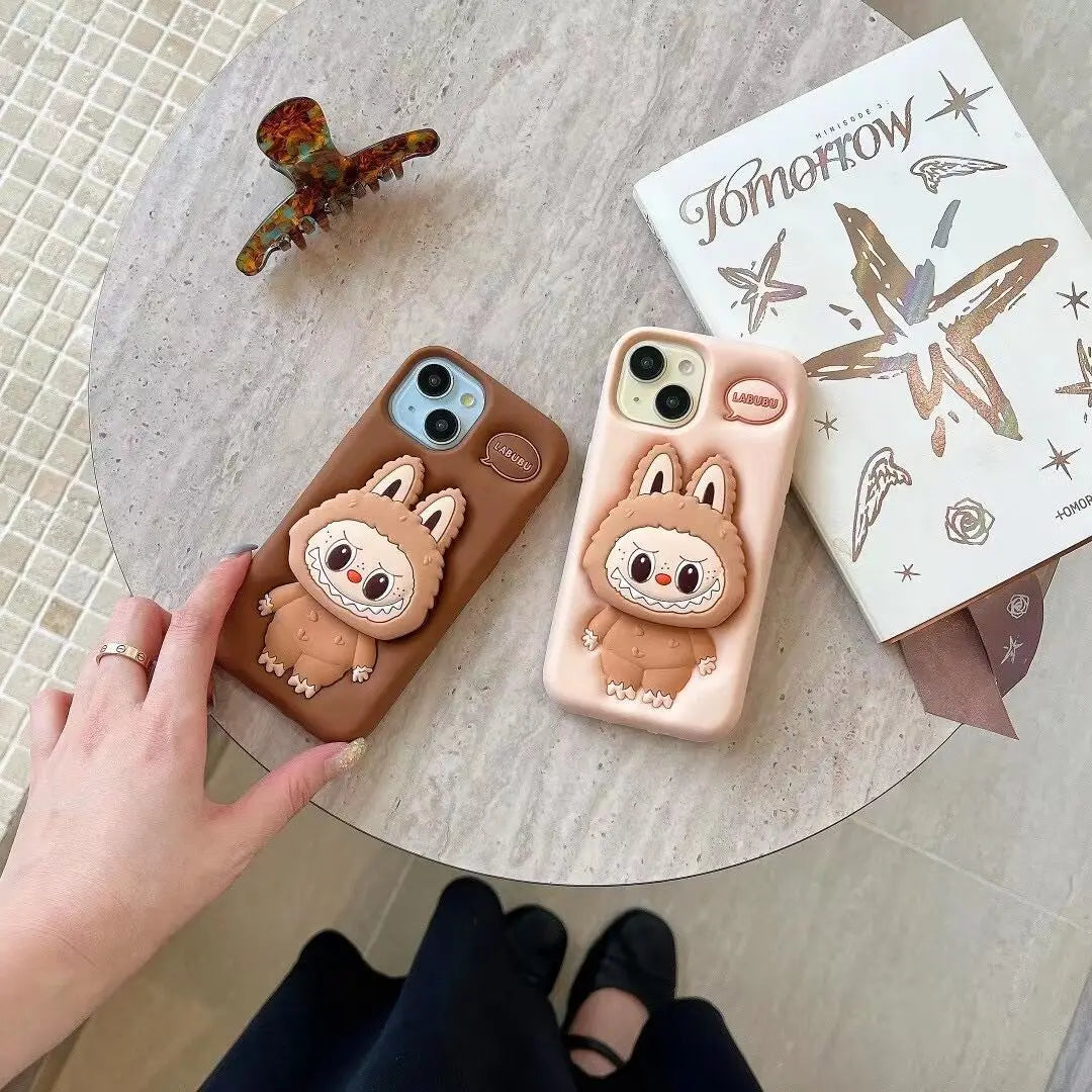 Labubu Monster Doll Phone Case ā Cute Shockproof Cover for iPhone 11ā16 Pro Max