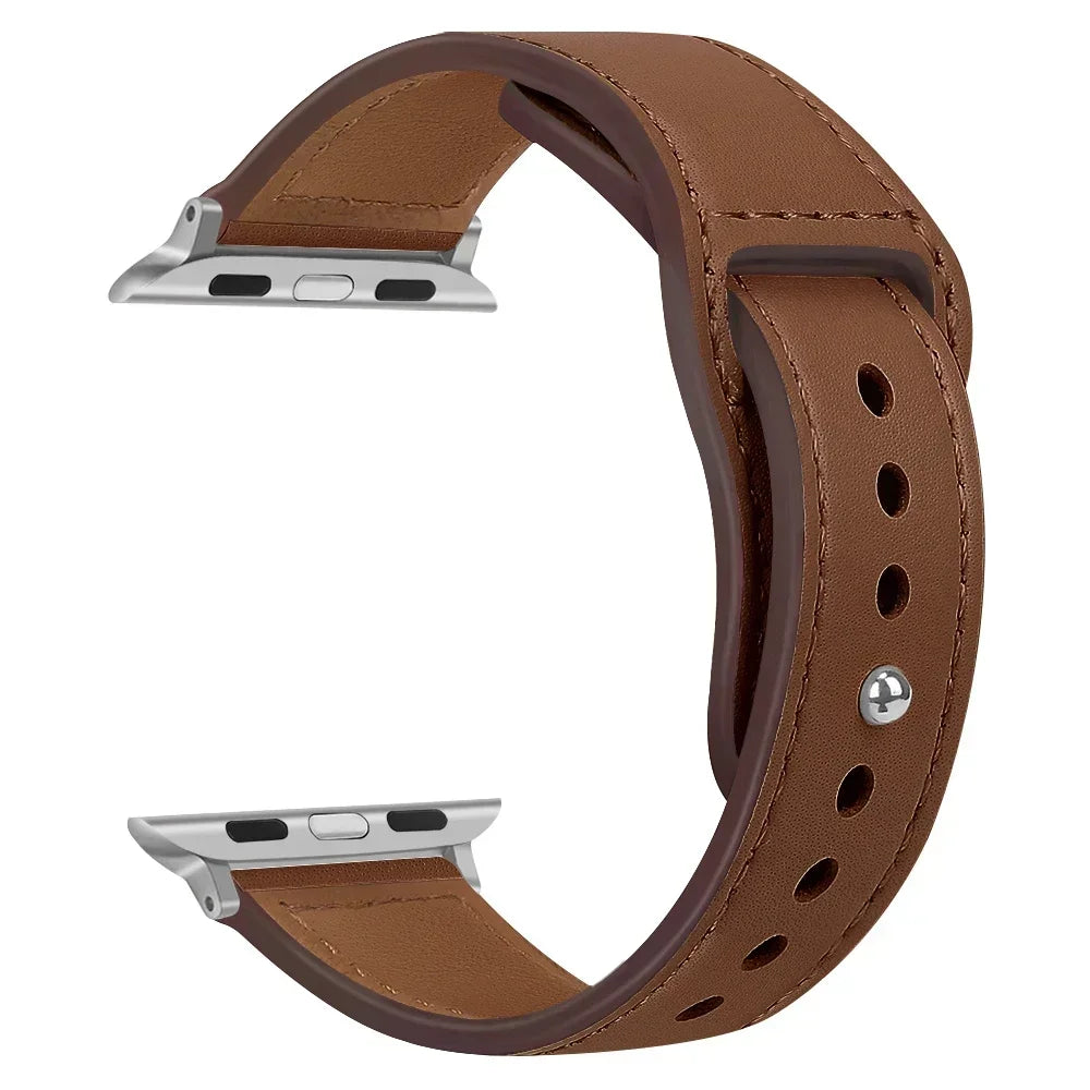 Premium Leather Strap - Compatible Apple Watch Series 3-9/SE/Ultra (All Sizes)