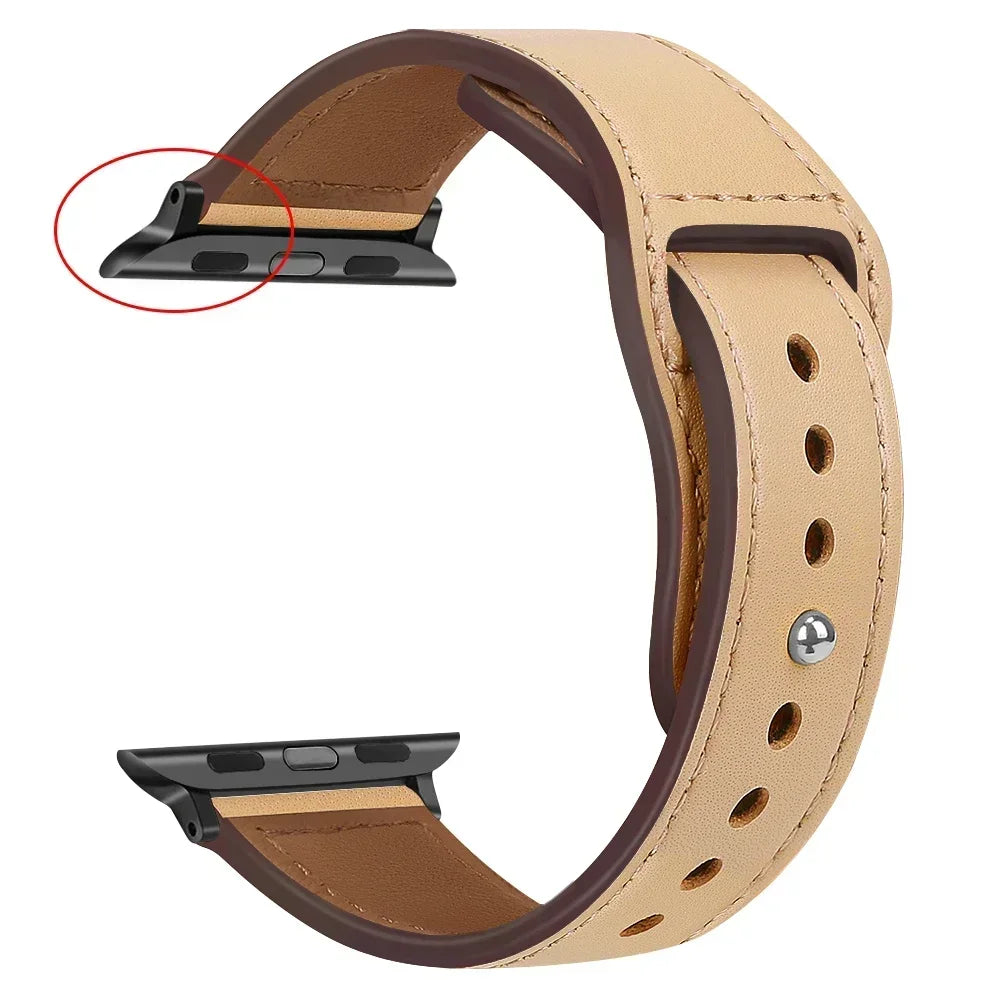 Premium Leather Strap - Compatible Apple Watch Series 3-9/SE/Ultra (All Sizes)
