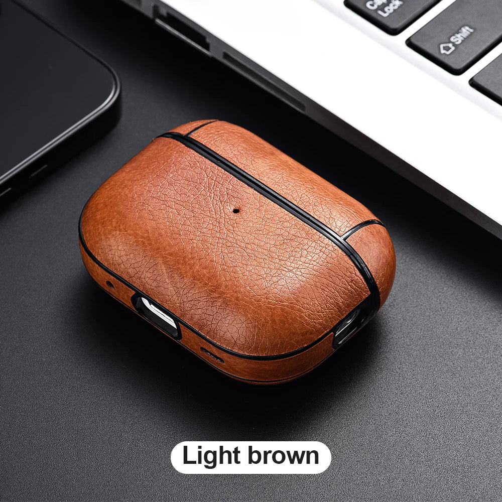 Leather AirPods Pro 2/3 Case - Premium Earphone Cover with USB-C Port