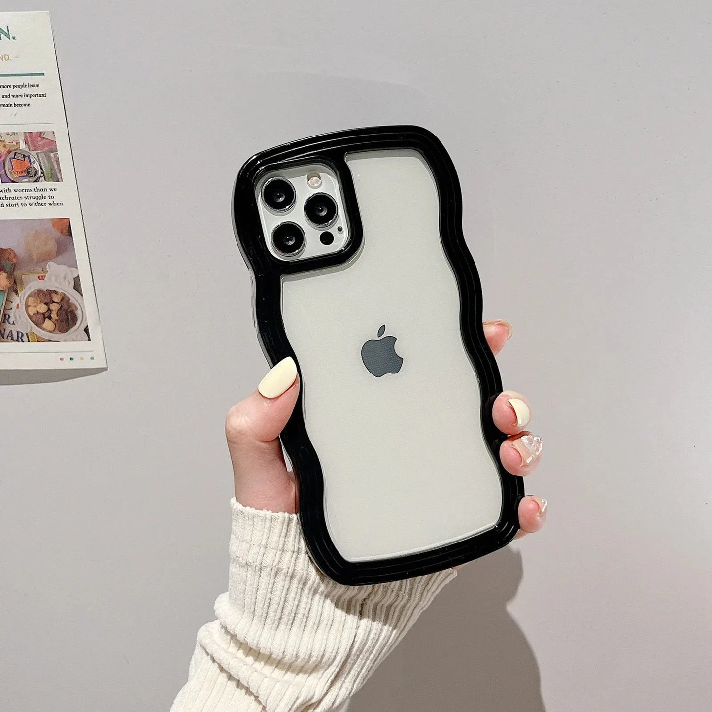 Clear Candy Wavy Lines Bumper Case