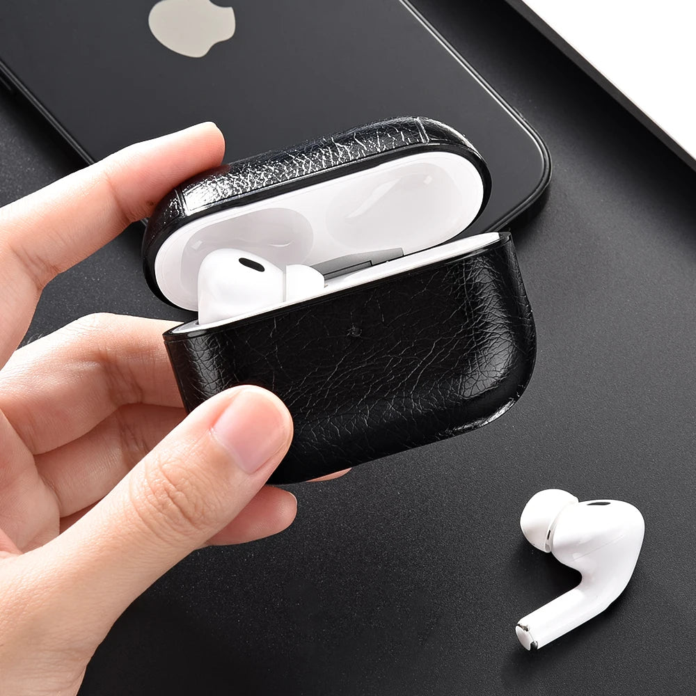 Leather AirPods Pro 2/3 Case - Premium Earphone Cover with USB-C Port