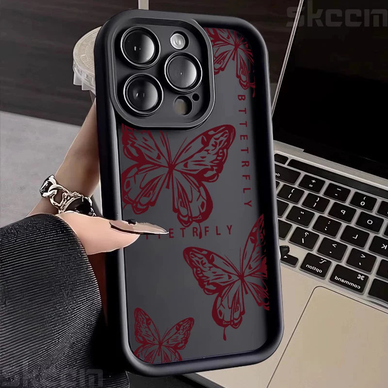 Aesthetic Pink Butterfly iPhone Cover