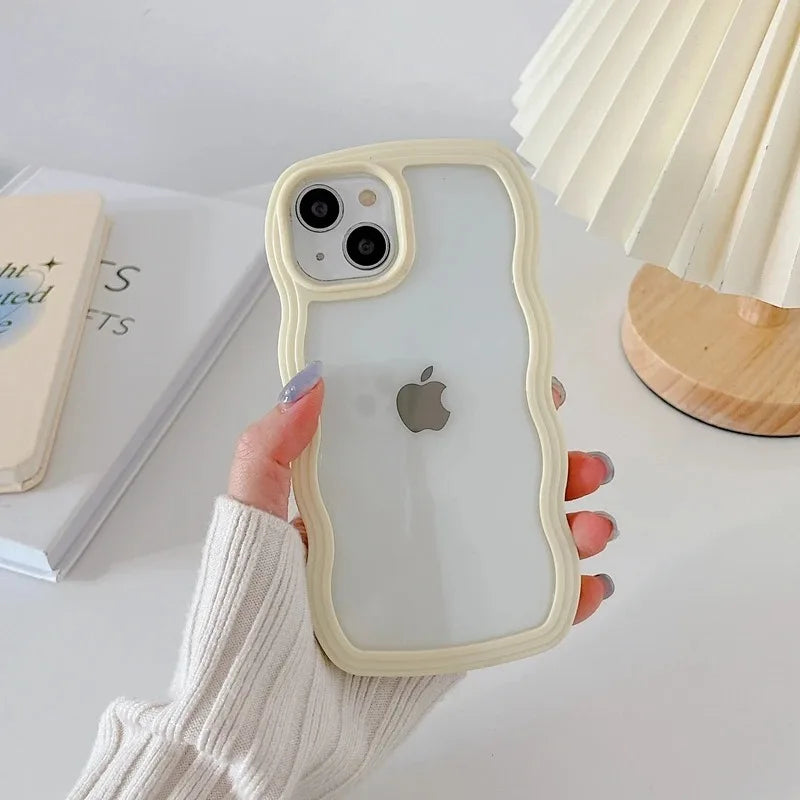 Clear Candy Wavy Lines Bumper Case
