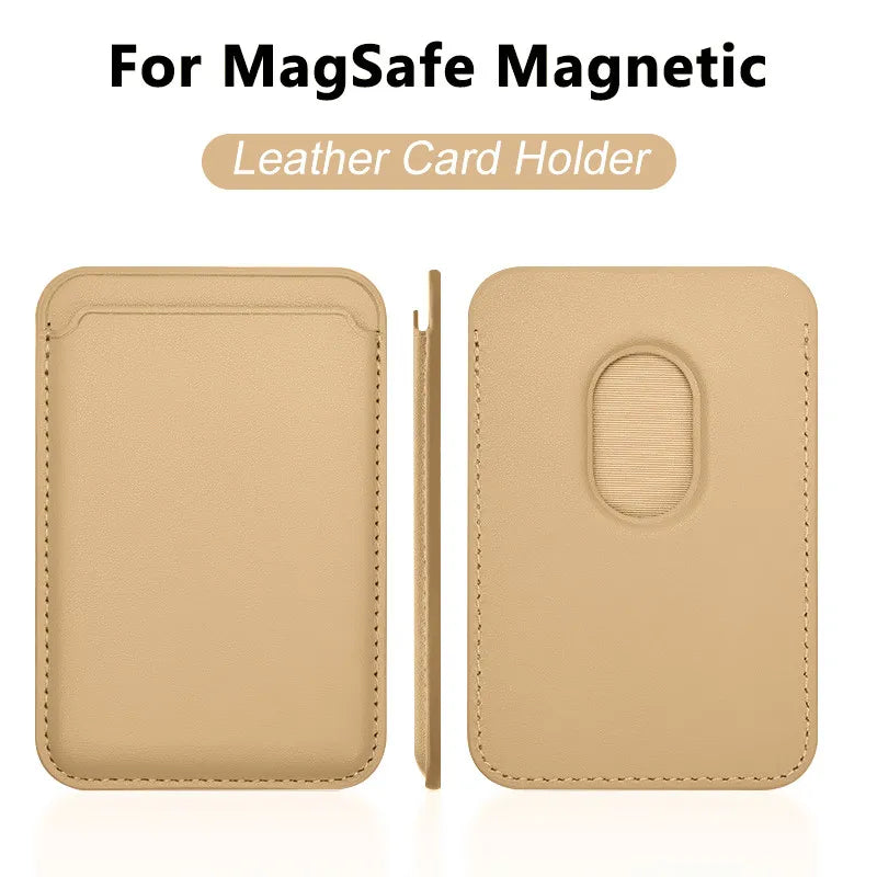 Magnetic Leather Wallet Case for iPhone 15 Pro Max/14/13 – Magsafe Card Holder & Phone Cover (6 Cards)