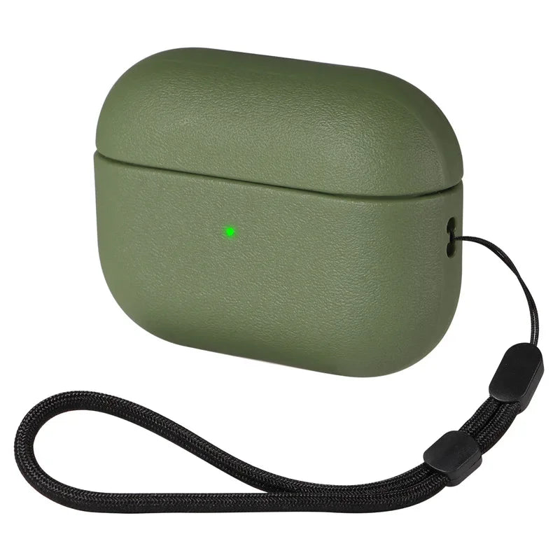 Leather AirPods Pro 2 Case - Premium Cover for AirPods 3/4 & Pro (USB-C) - Protective Bluetooth Earphone Shell