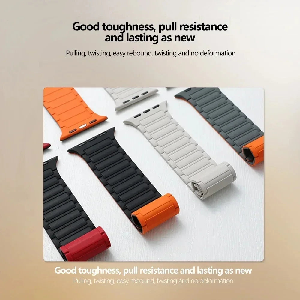 Adjustable Magnetic Loop Band – Compatible Apple Watch Series 4-9/SE/Ultra (38-49mm)