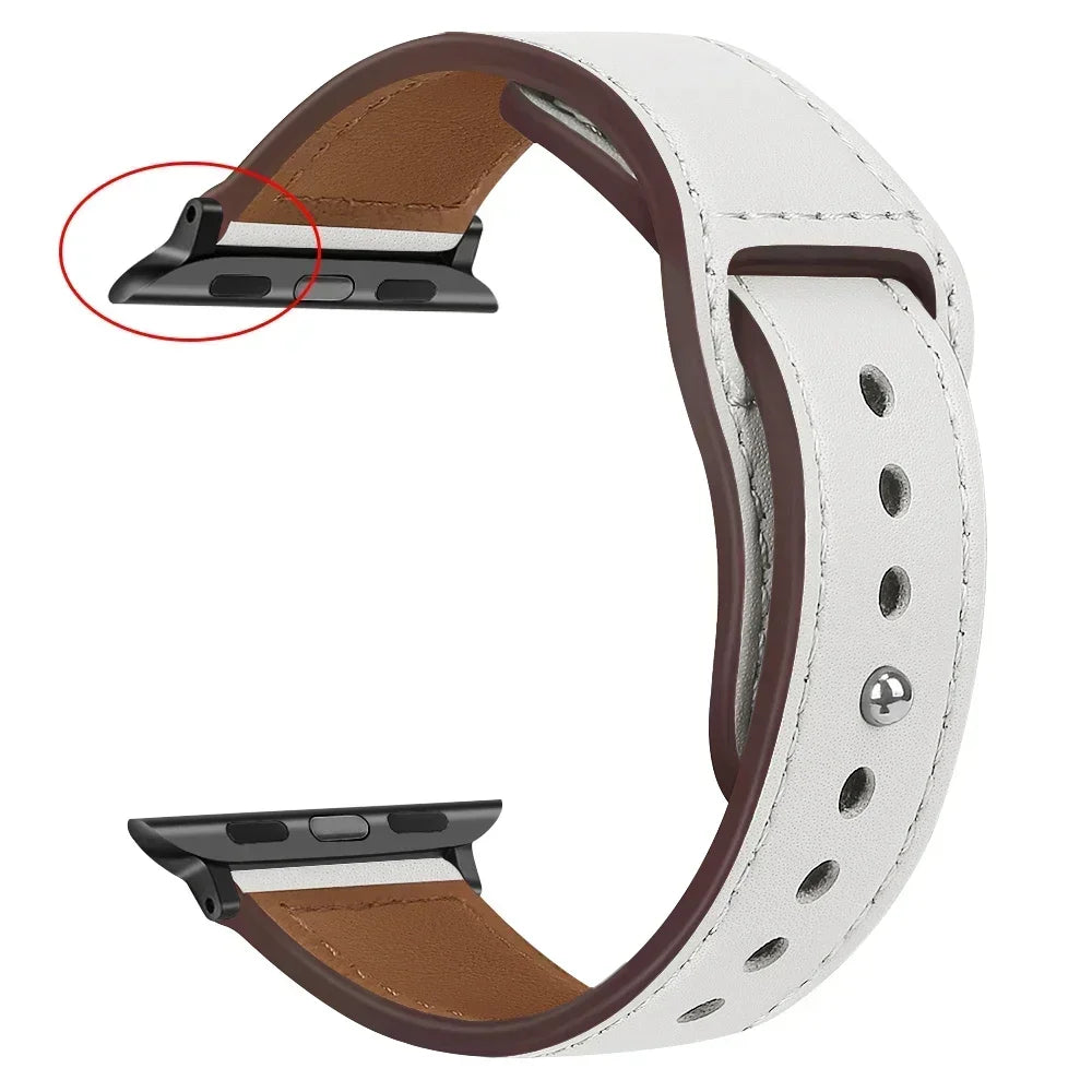 Premium Leather Strap - Compatible Apple Watch Series 3-9/SE/Ultra (All Sizes)