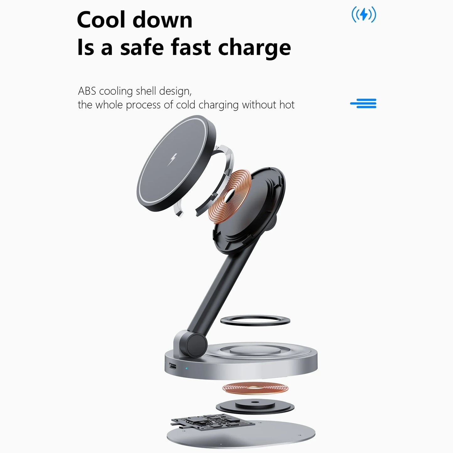 Magsafe 3-in-1 Charger Stand - Fast Wireless Charging for iPhone, Apple Watch & AirPods