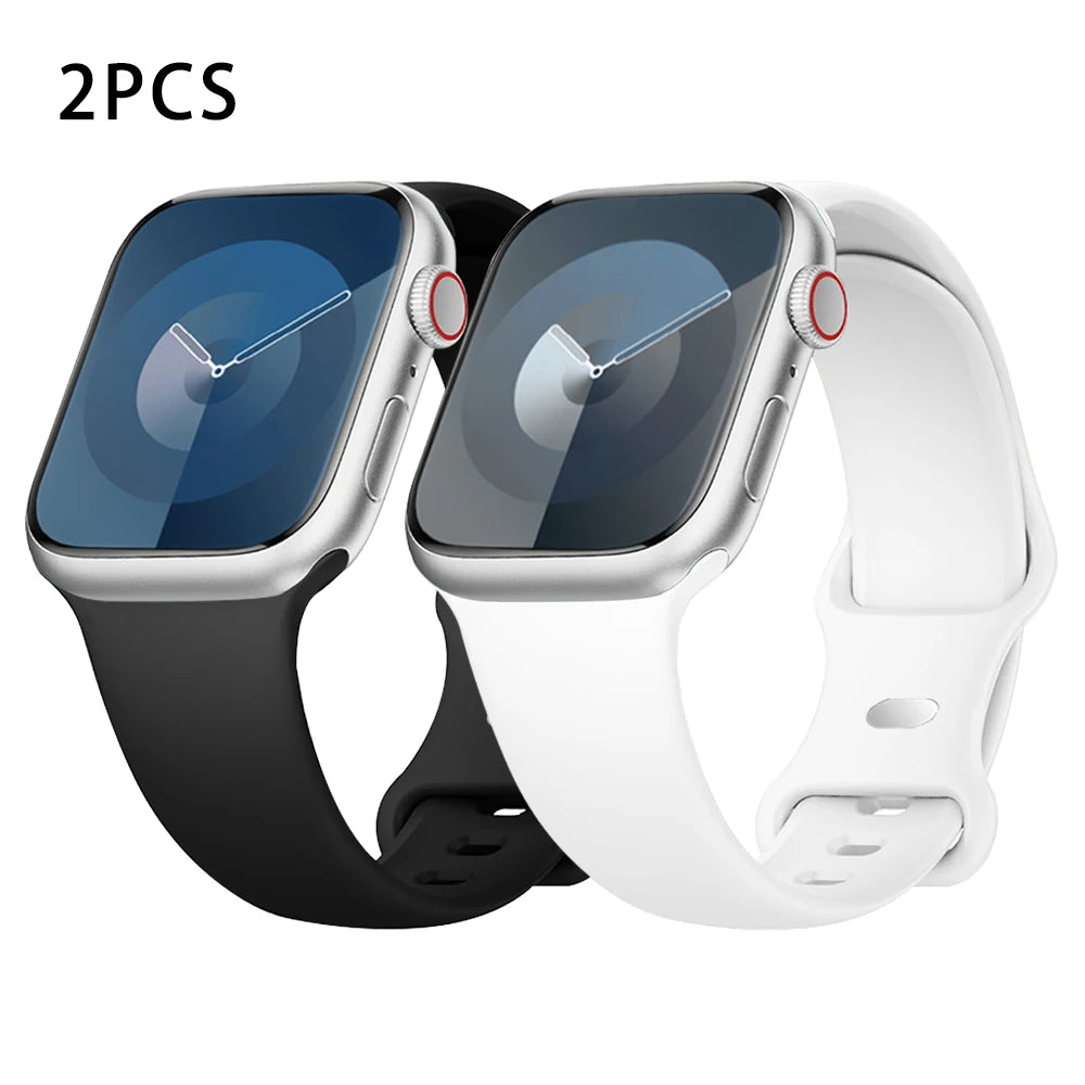 Silicone Strap for Apple Watch Ultra 2/Series 10/9/8/7/SE