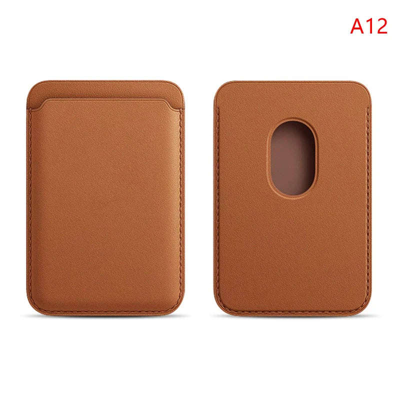 Magnetic Leather Wallet Case for iPhone 15 Pro Max/14/13 – Magsafe Card Holder & Phone Cover (6 Cards)