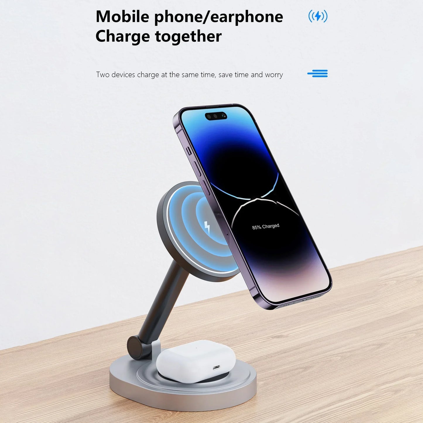 Magsafe 3-in-1 Charger Stand - Fast Wireless Charging for iPhone, Apple Watch & AirPods