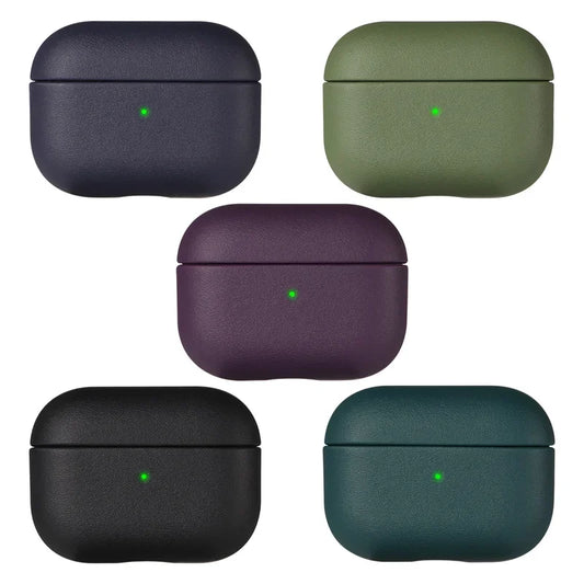 Leather AirPods Pro 2 Case - Premium Cover for AirPods 3/4 & Pro (USB-C) - Protective Bluetooth Earphone Shell
