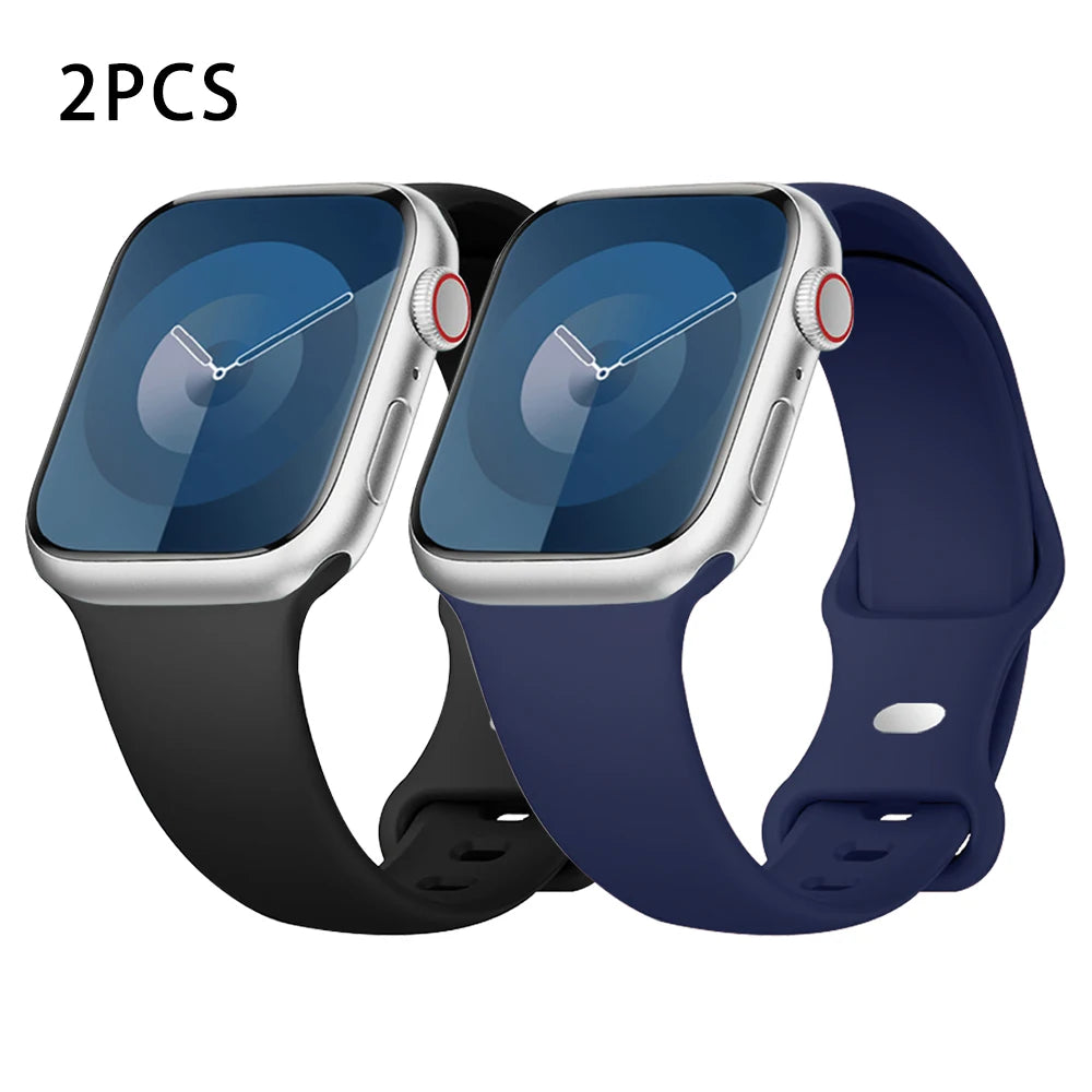 Silicone Strap for Apple Watch Ultra 2/Series 10/9/8/7/SE