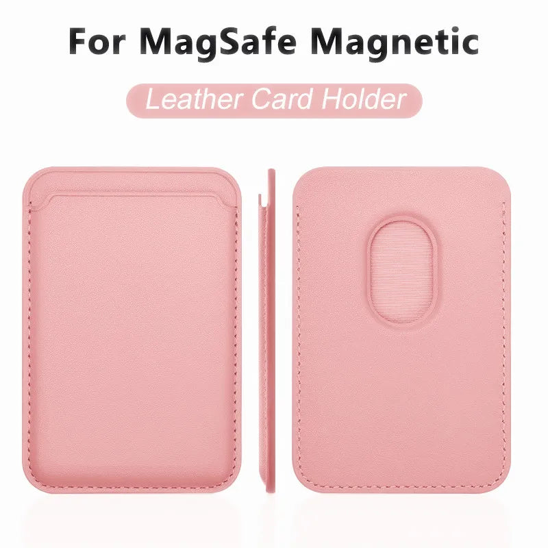 Magnetic Leather Wallet Case for iPhone 15 Pro Max/14/13 – Magsafe Card Holder & Phone Cover (6 Cards)
