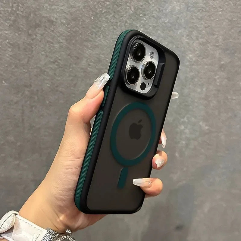 MagSafe Matte Phone Case – Magnetic Shockproof Bumper for iPhone 11–16 Serie
