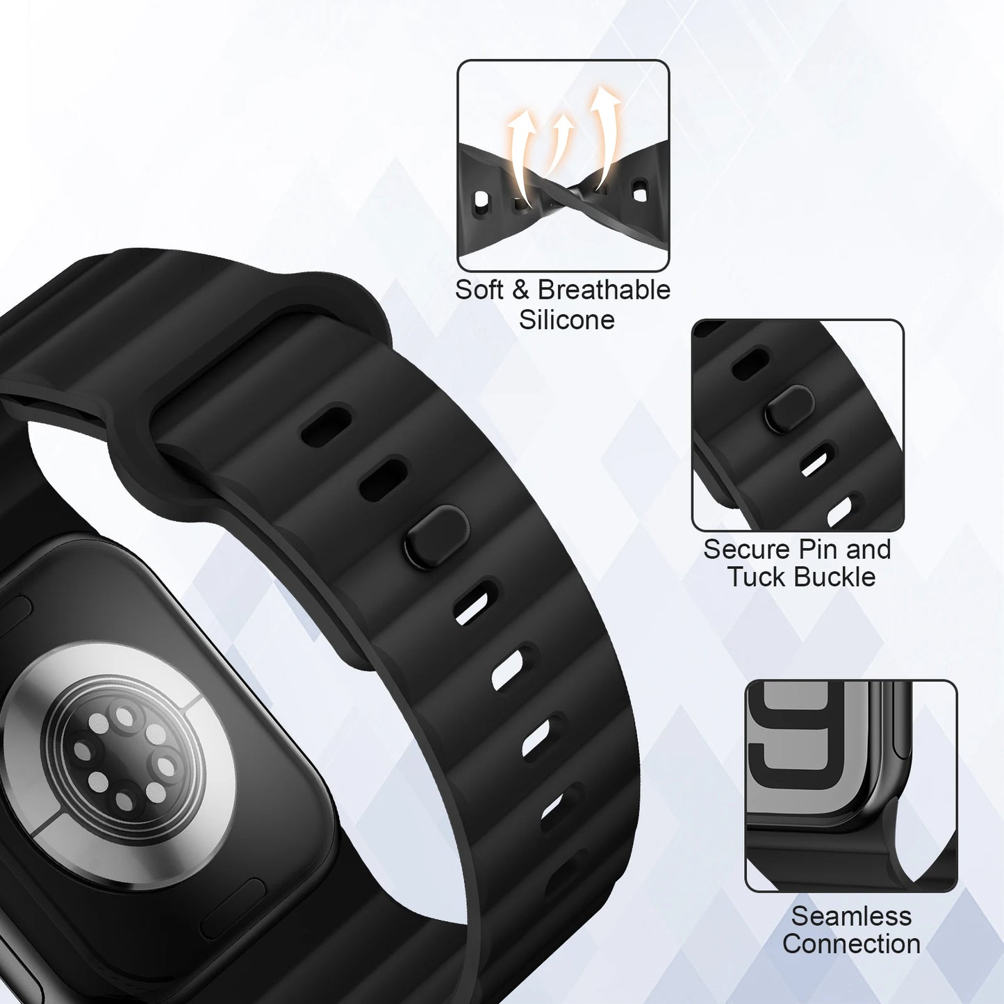 Sweatproof Apple Watch Strap - Compatible with Ultra 2 & Series 10/9/8