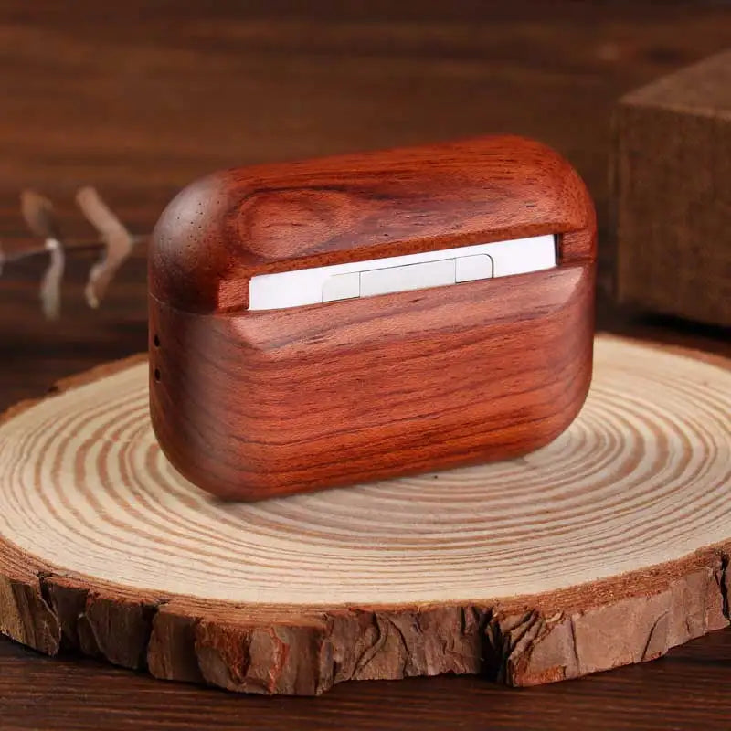 Handcrafted Wooden AirPods Protective Case – Compatible with AirPods Pro/1/2/3/4 + Free Lanyard