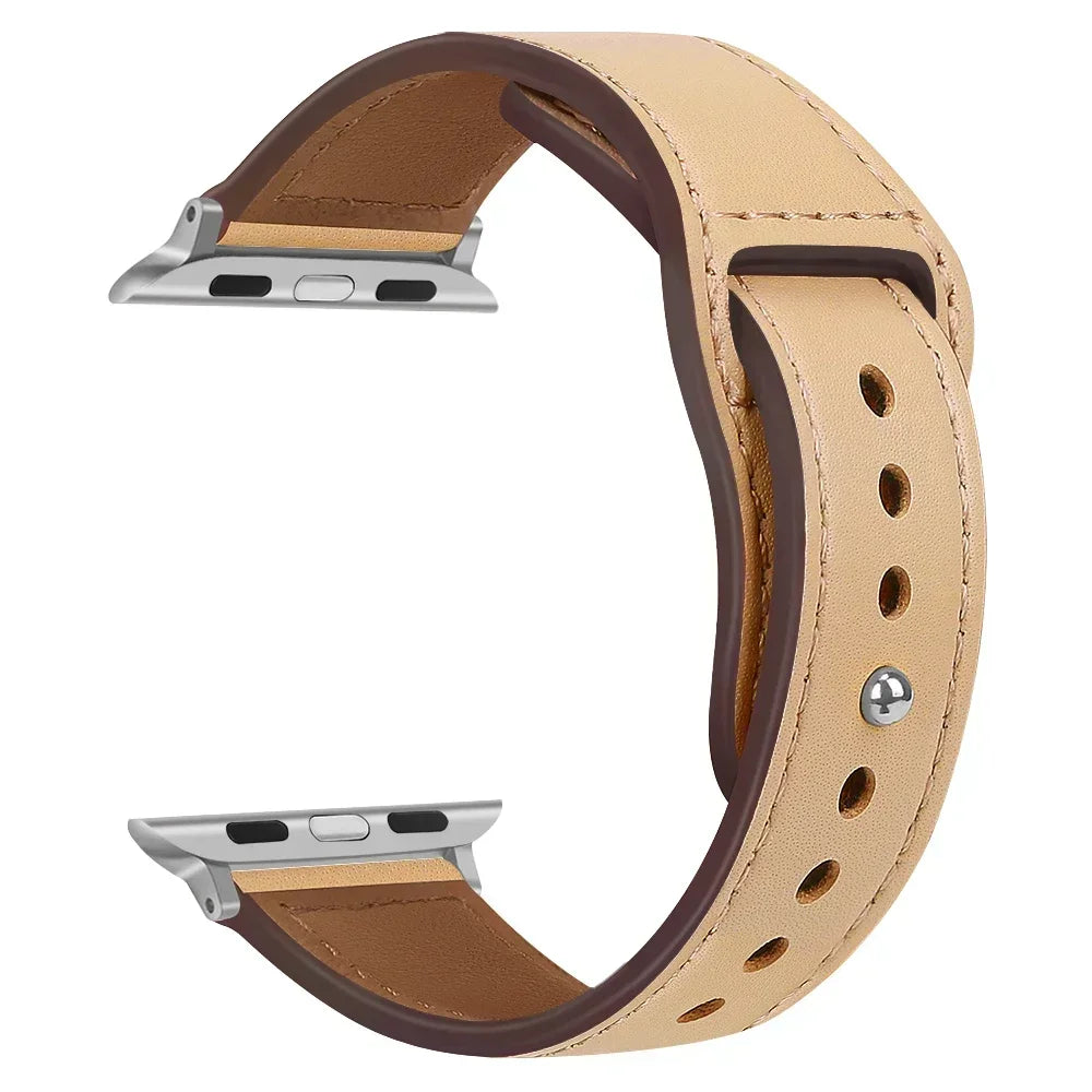 Premium Leather Strap - Compatible Apple Watch Series 3-9/SE/Ultra (All Sizes)