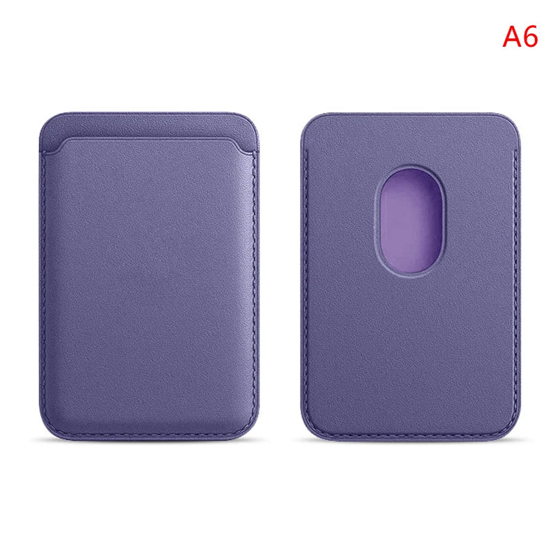 Magnetic Leather Wallet Case for iPhone 15 Pro Max/14/13 – Magsafe Card Holder & Phone Cover (6 Cards)
