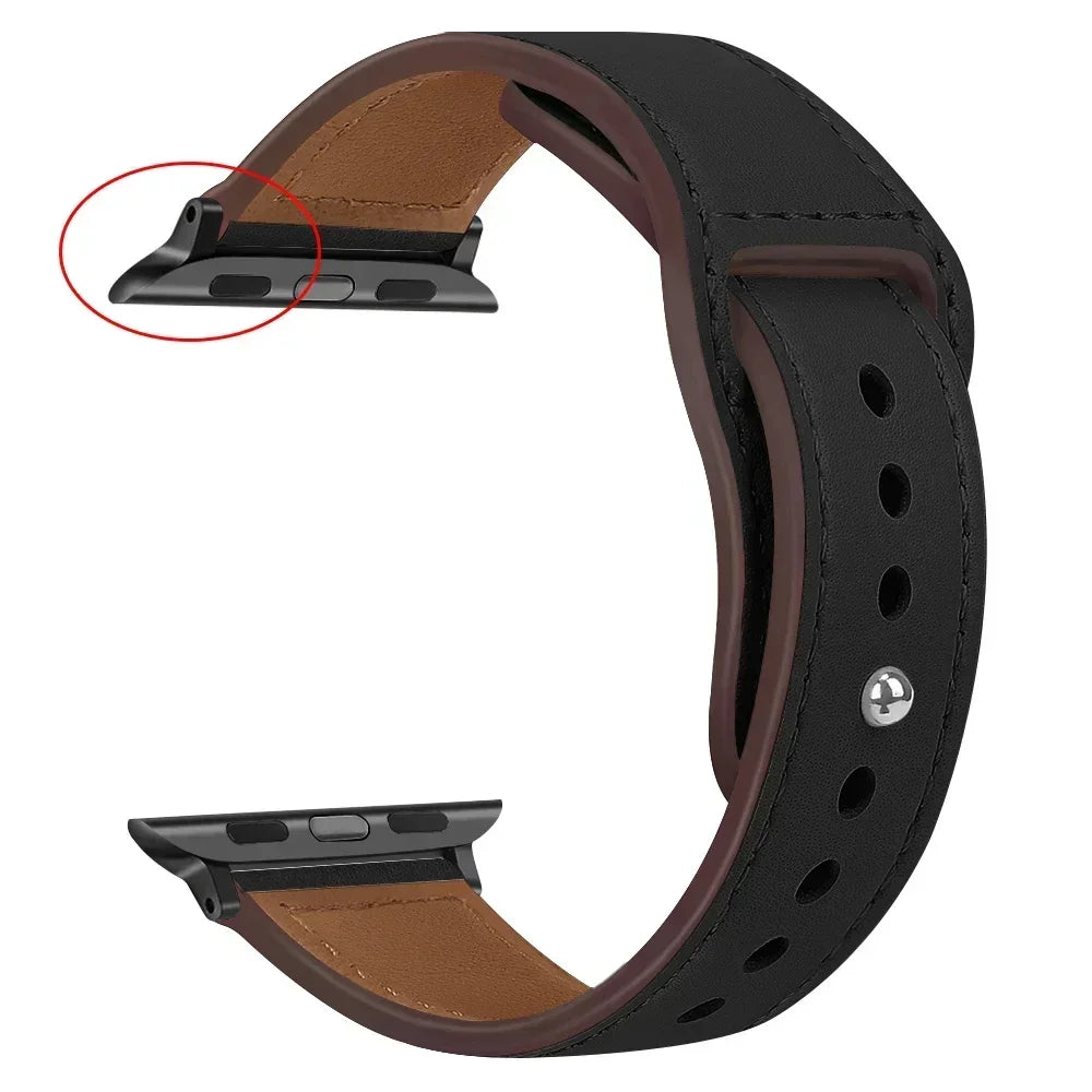 Premium Leather Strap - Compatible Apple Watch Series 3-9/SE/Ultra (All Sizes)