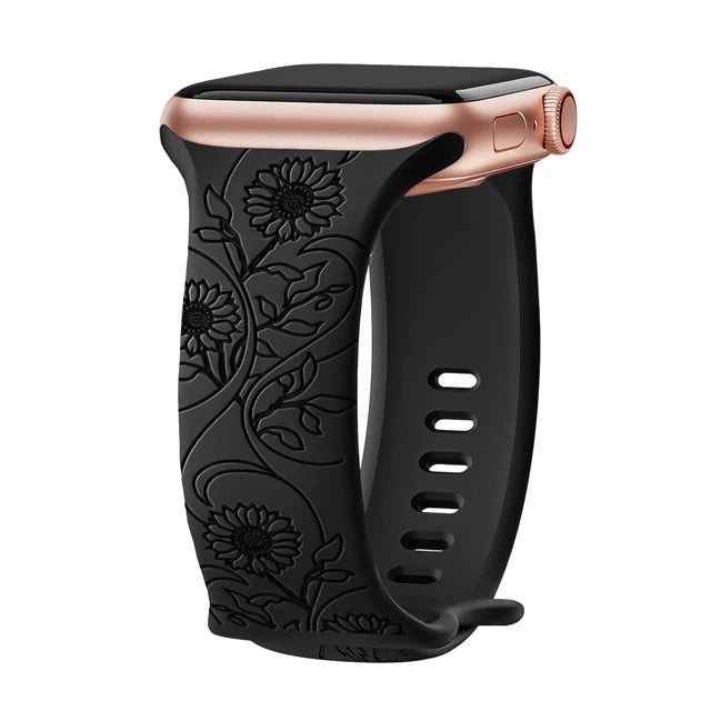 Elegant Floral Apple Watch Strap - Compatible with Series 10/9/8/Ultra