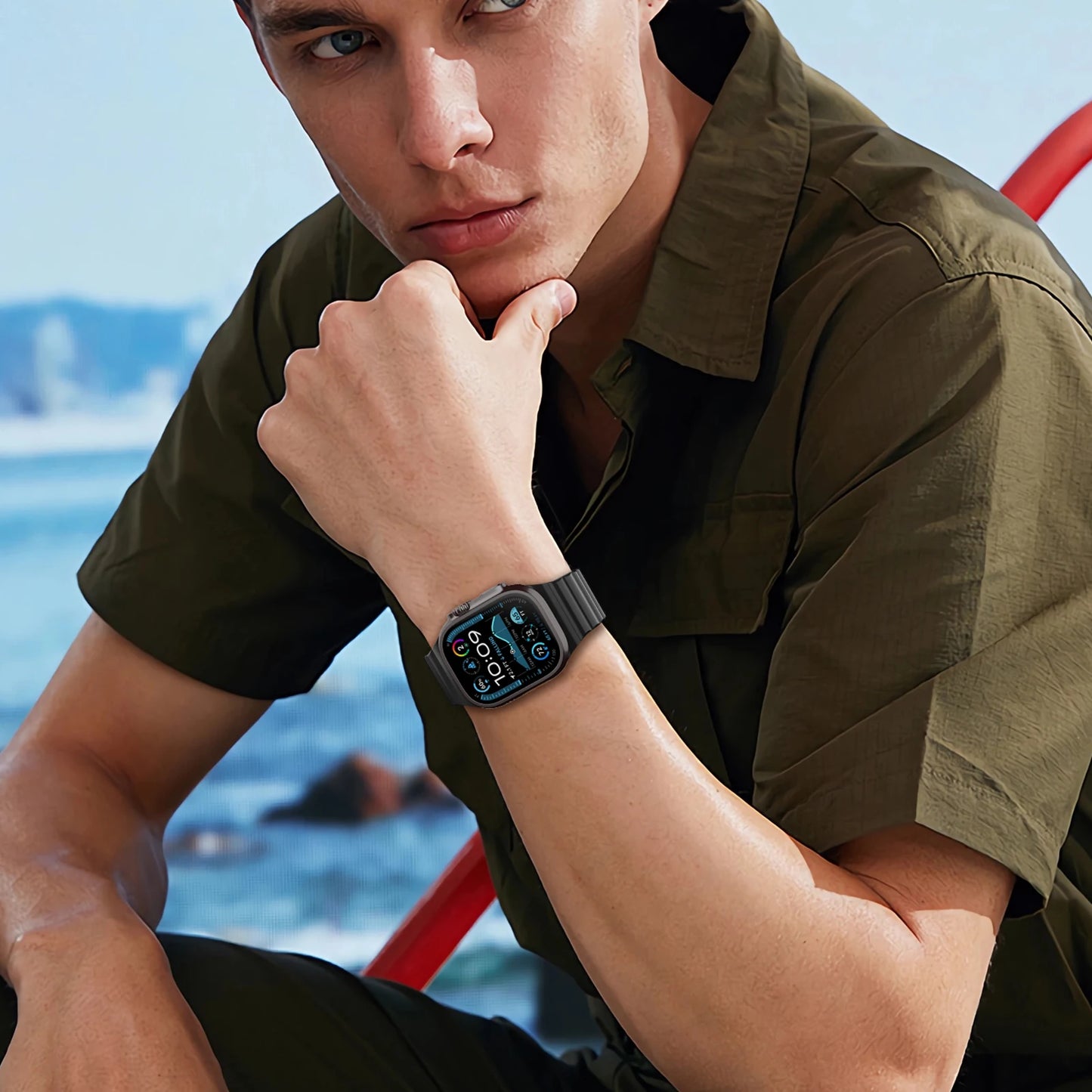 Sweatproof Apple Watch Strap - Compatible with Ultra 2 & Series 10/9/8