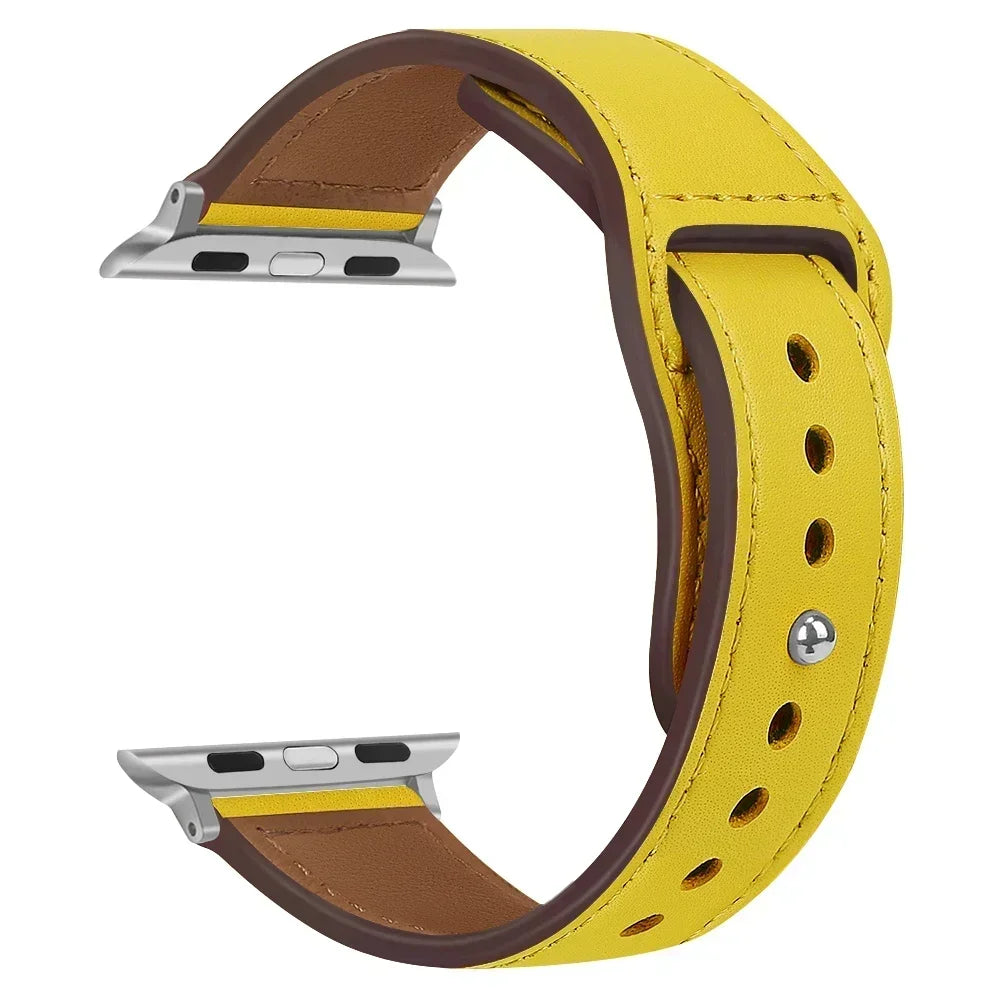 Premium Leather Strap - Compatible Apple Watch Series 3-9/SE/Ultra (All Sizes)