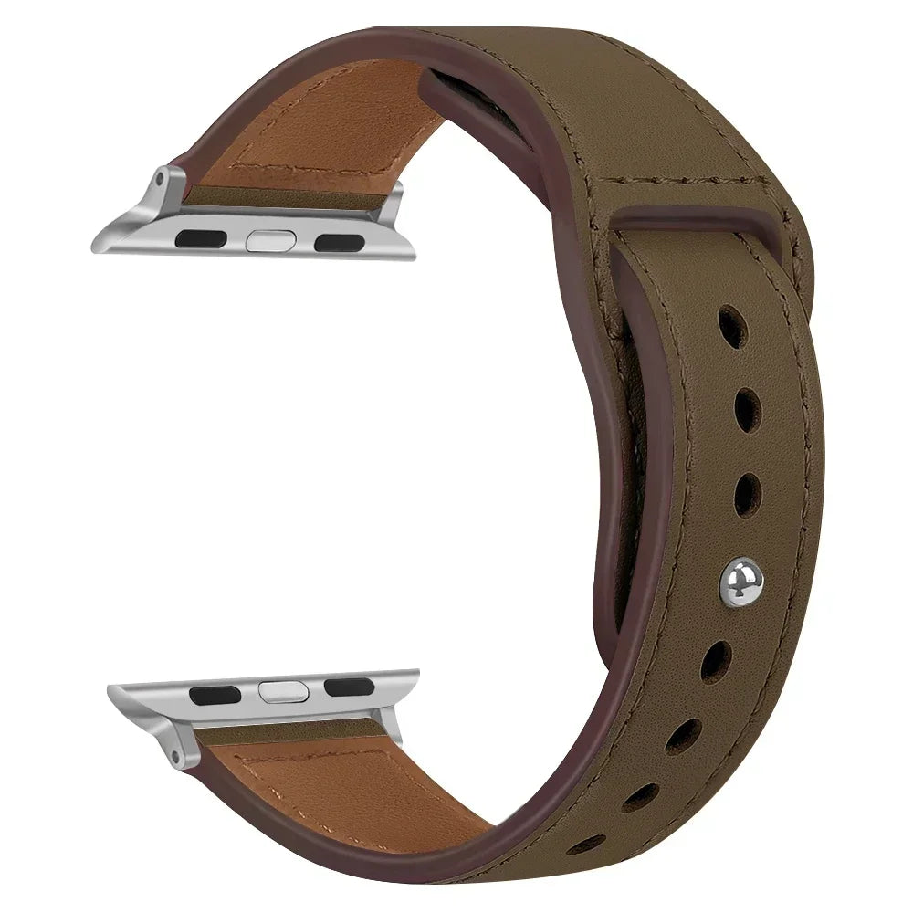 Premium Leather Strap - Compatible Apple Watch Series 3-9/SE/Ultra (All Sizes)