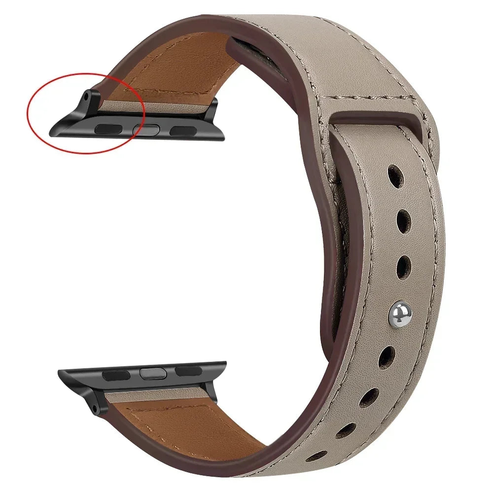 Premium Leather Strap - Compatible Apple Watch Series 3-9/SE/Ultra (All Sizes)