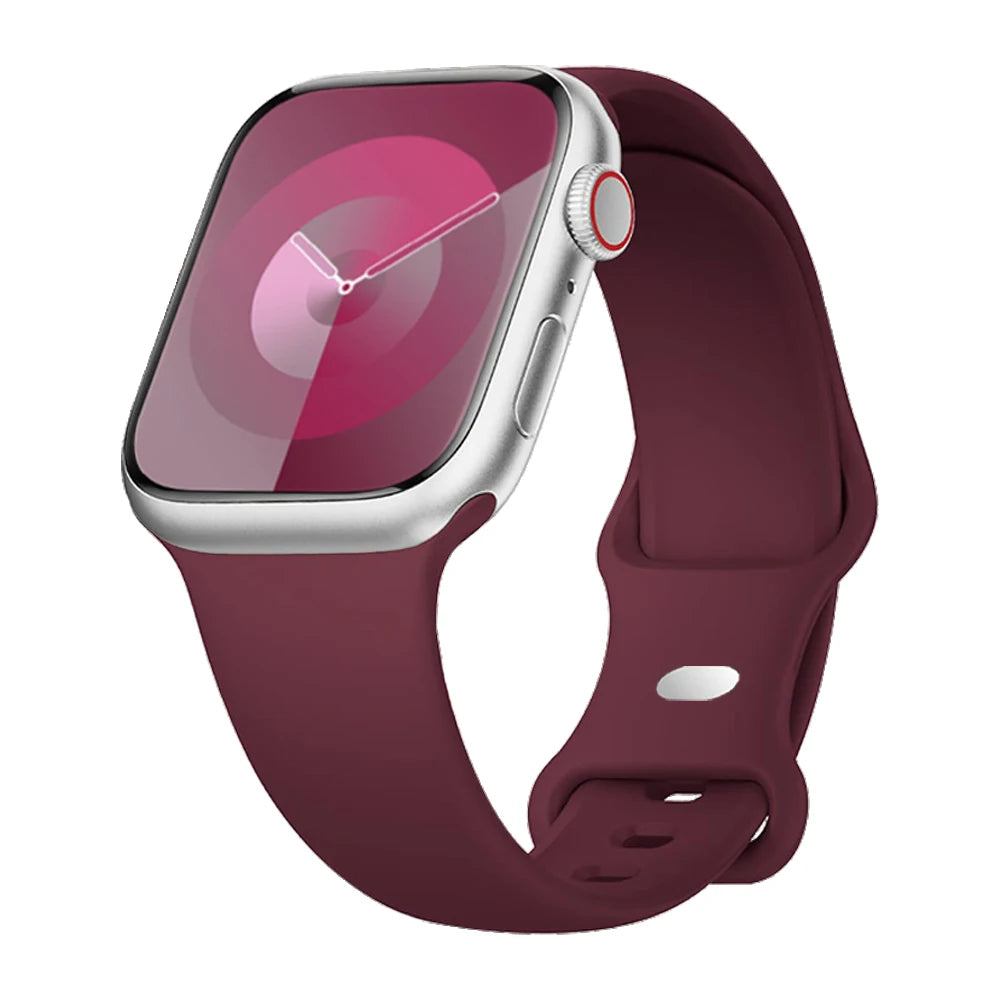 Silicone Strap for Apple Watch Ultra 2/Series 10/9/8/7/SE