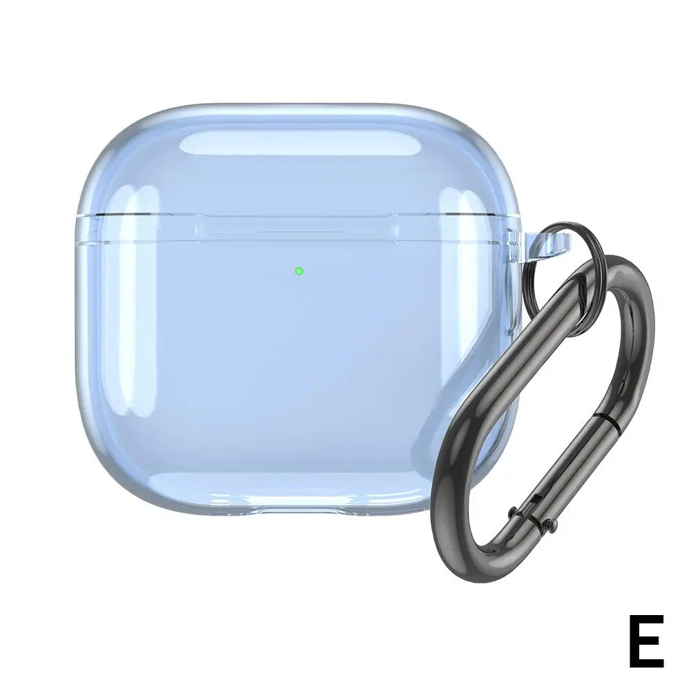 AirPods 4 Case Cover – Translucent Slim Sleeve with Carabiner