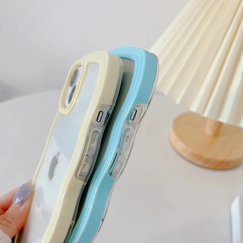 Clear Candy Wavy Lines Bumper Case