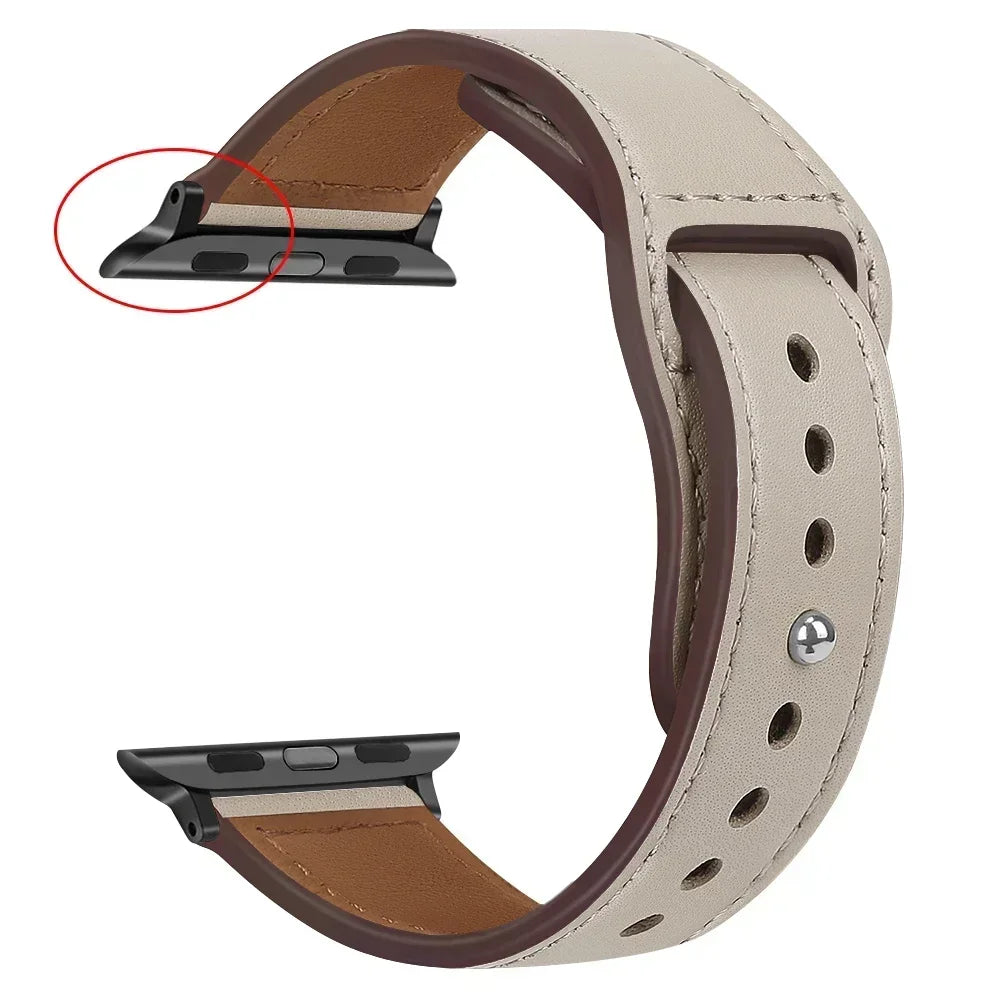 Premium Leather Strap - Compatible Apple Watch Series 3-9/SE/Ultra (All Sizes)