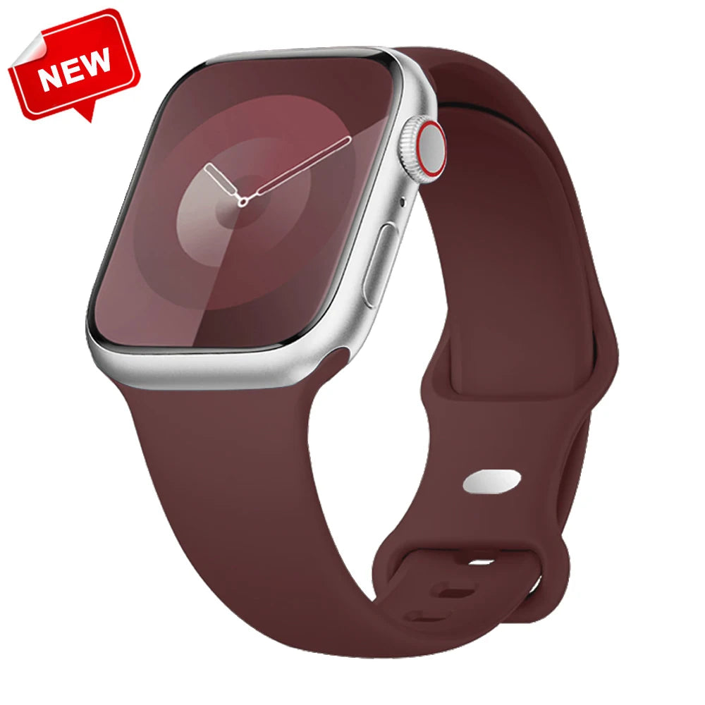 Silicone Strap for Apple Watch Ultra 2/Series 10/9/8/7/SE
