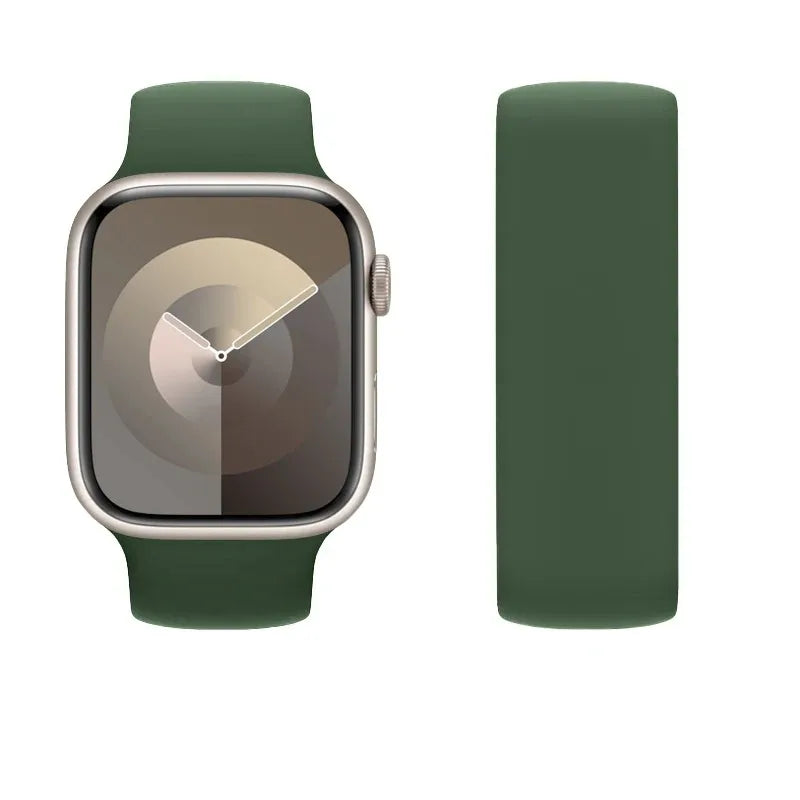 Elastic Silicone Strap for Apple Watch 40mm/44mm/45mm - Compatible with Series SE/6/7/8/9/Ultra 2