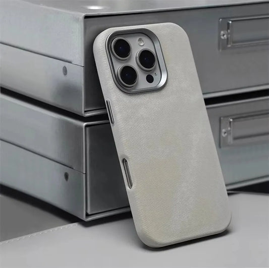 Magnetic Fiber Leather iPhone Case