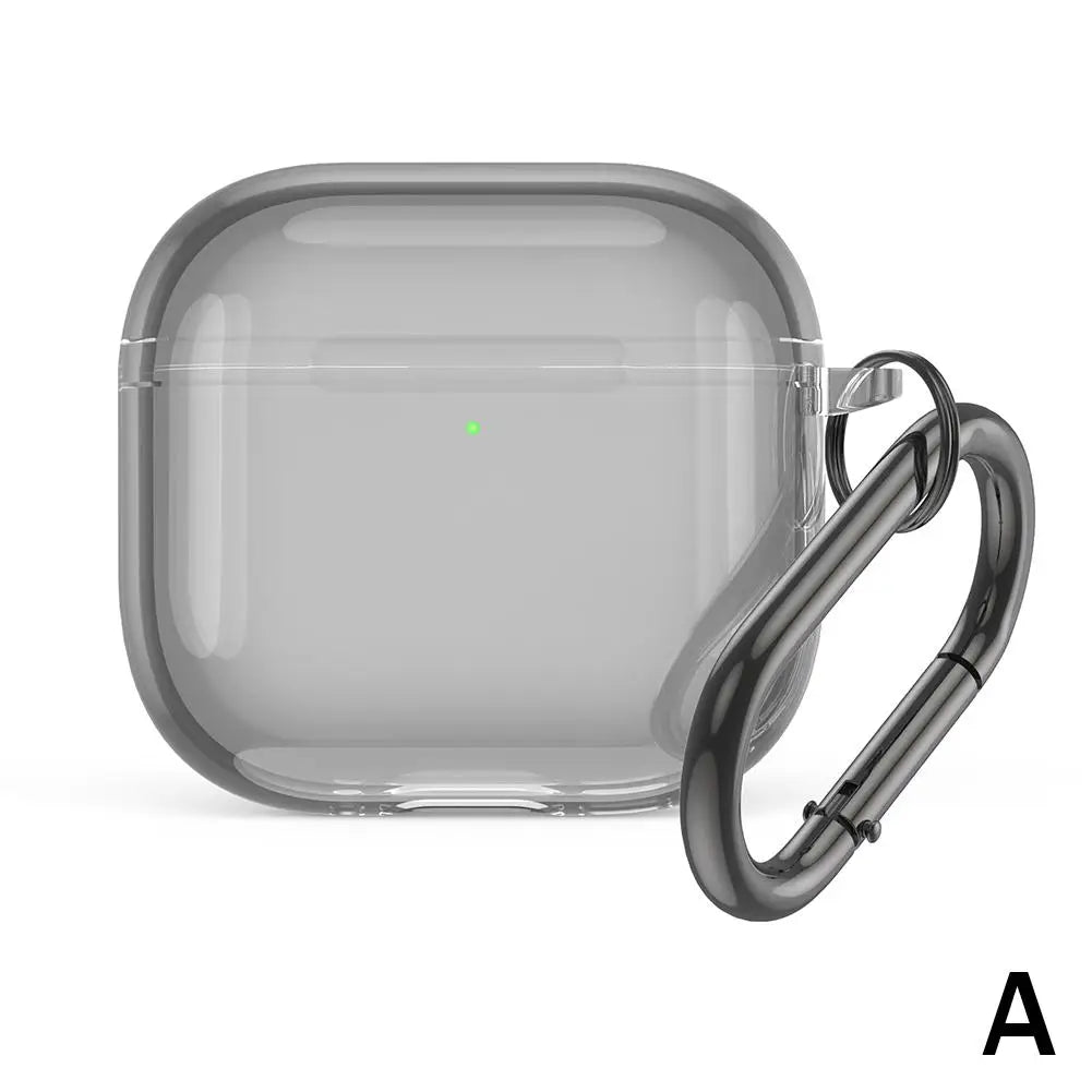 AirPods 4 Case Cover – Translucent Slim Sleeve with Carabiner