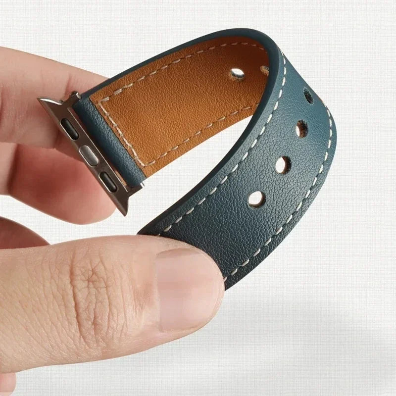 Premium Leather Strap - Compatible Apple Watch Series 3-9/SE/Ultra (All Sizes)