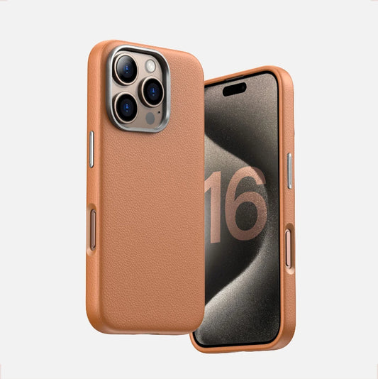 Leather Magnetic MagSafe Case for iPhone 14–16 Pro Max – Slim & Shockproof