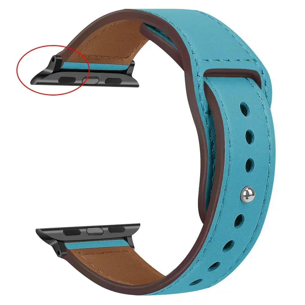 Premium Leather Strap - Compatible Apple Watch Series 3-9/SE/Ultra (All Sizes)