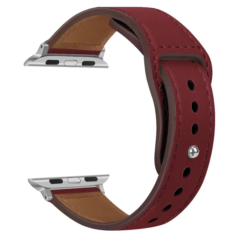 Premium Leather Strap - Compatible Apple Watch Series 3-9/SE/Ultra (All Sizes)