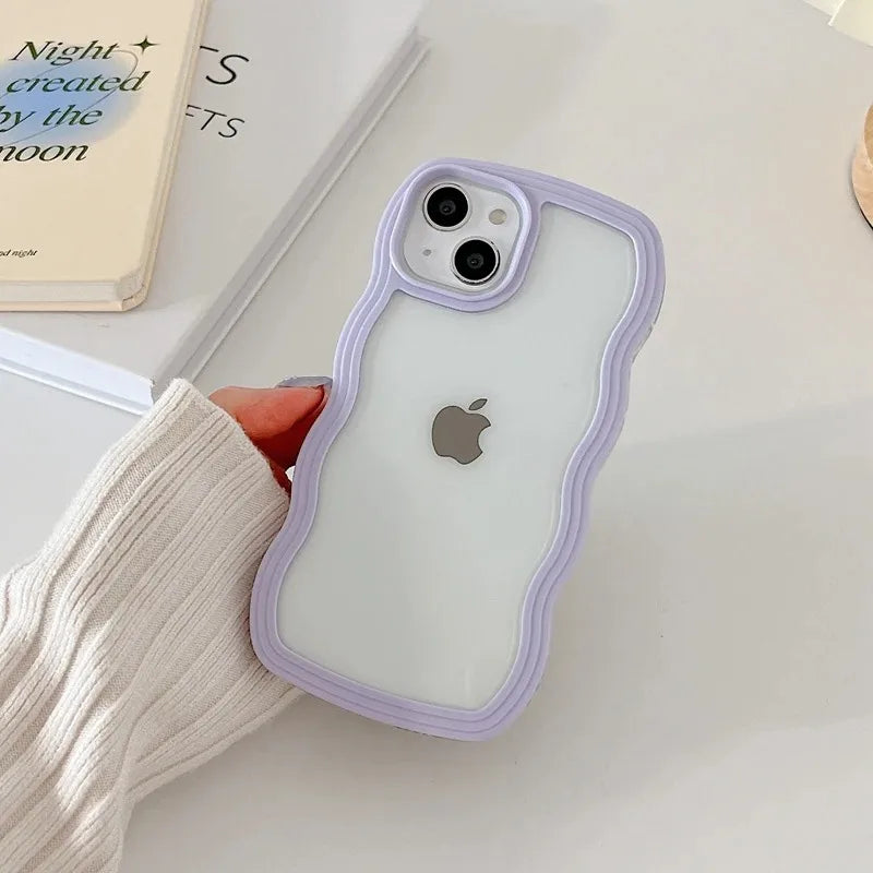 Clear Candy Wavy Lines Bumper Case
