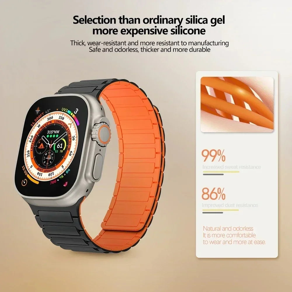 Adjustable Magnetic Loop Band – Compatible Apple Watch Series 4-9/SE/Ultra (38-49mm)